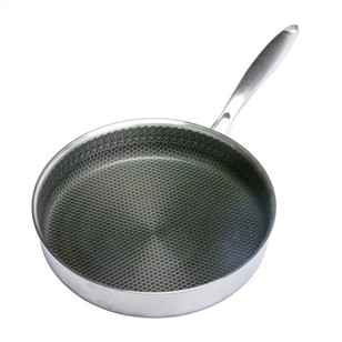 Sartén de acero inoxidable con tapa